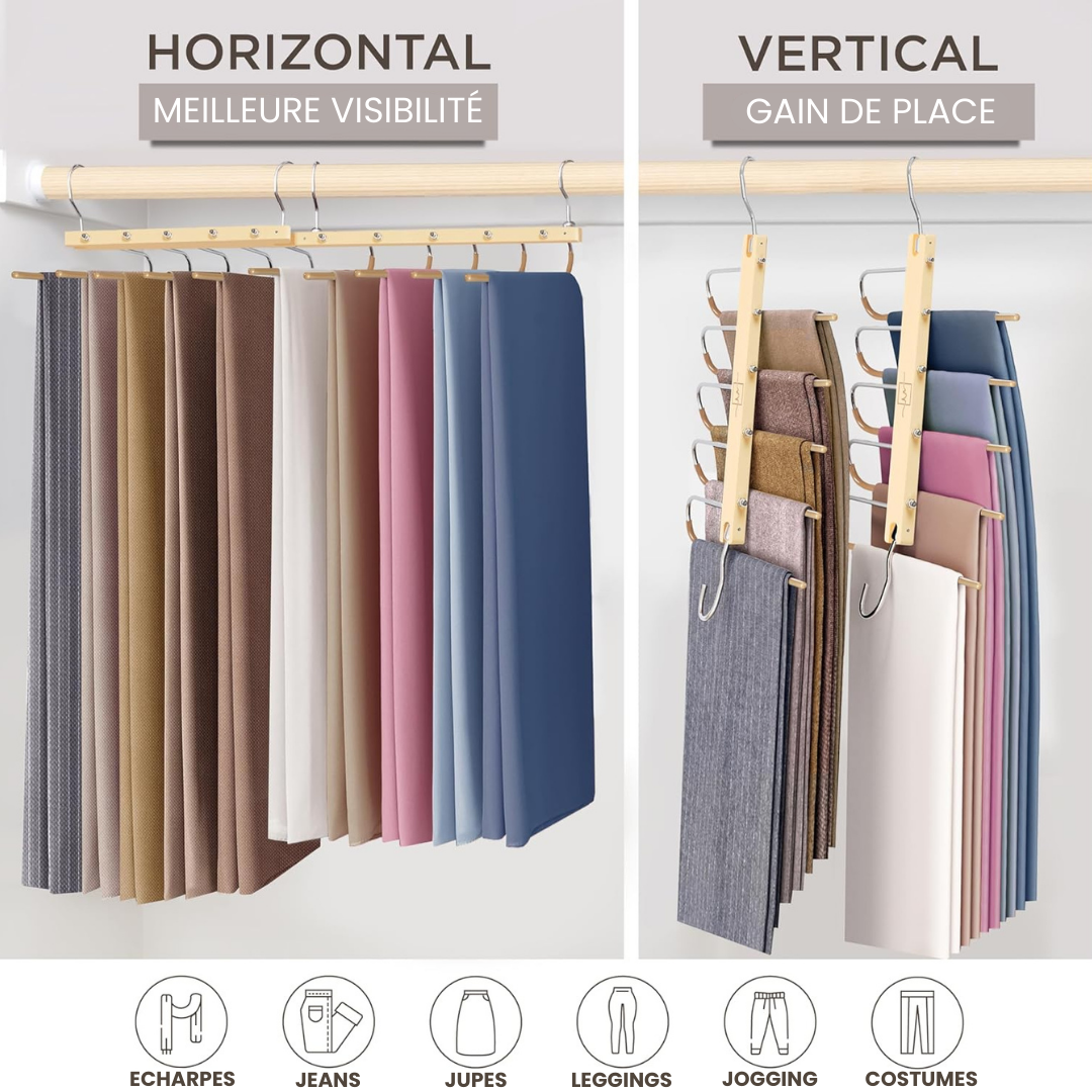 AhorroHanger - Lot de 2 Cintres multi-vêtements