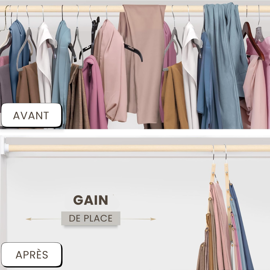 AhorroHanger - Lot de 2 Cintres multi-vêtements